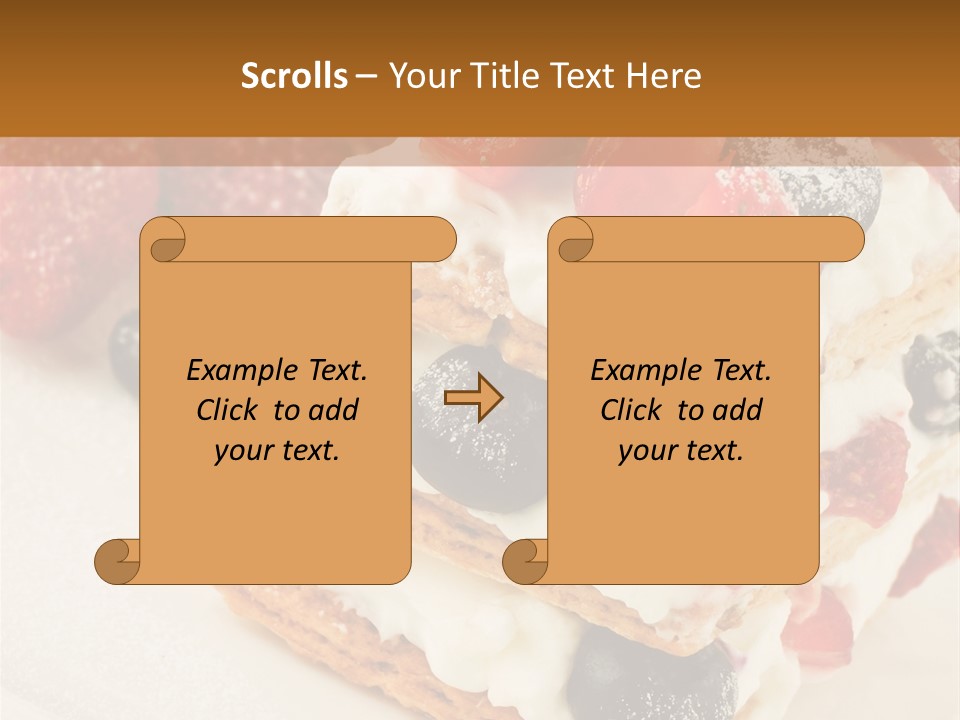 Blueberry Gourmet Whipped Cream PowerPoint Template