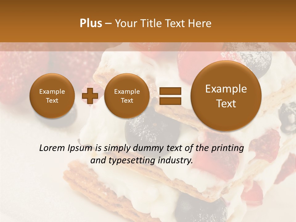 Blueberry Gourmet Whipped Cream PowerPoint Template