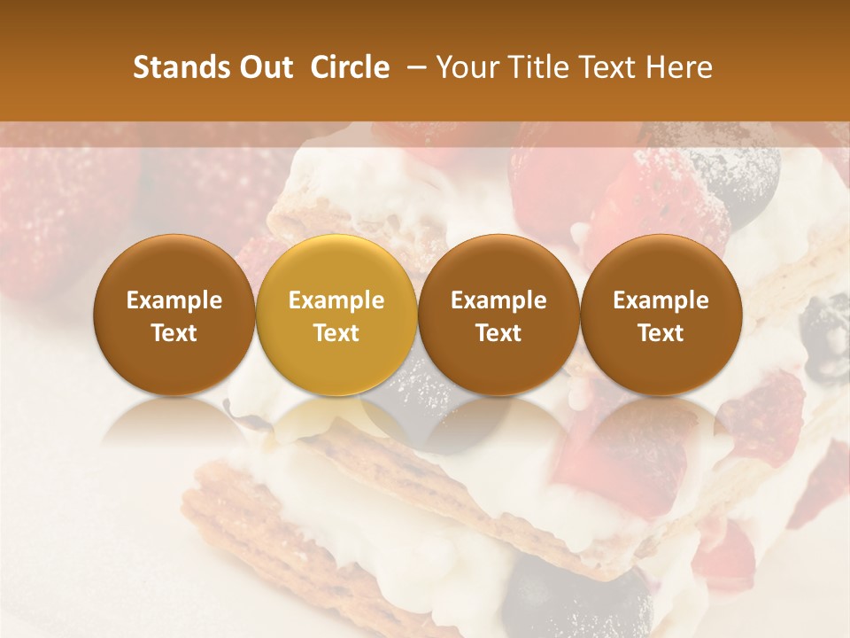 Blueberry Gourmet Whipped Cream PowerPoint Template