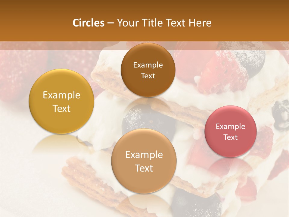 Blueberry Gourmet Whipped Cream PowerPoint Template