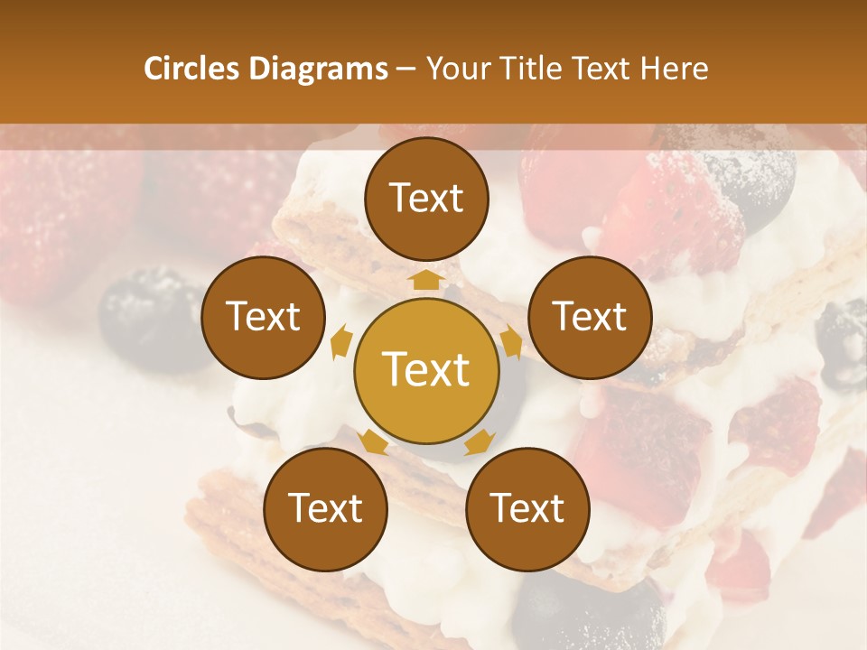 Blueberry Gourmet Whipped Cream PowerPoint Template