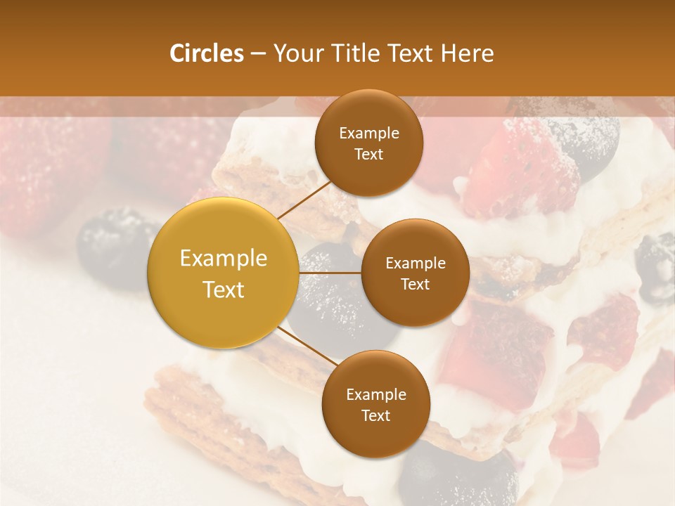 Blueberry Gourmet Whipped Cream PowerPoint Template