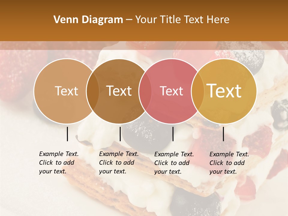 Blueberry Gourmet Whipped Cream PowerPoint Template