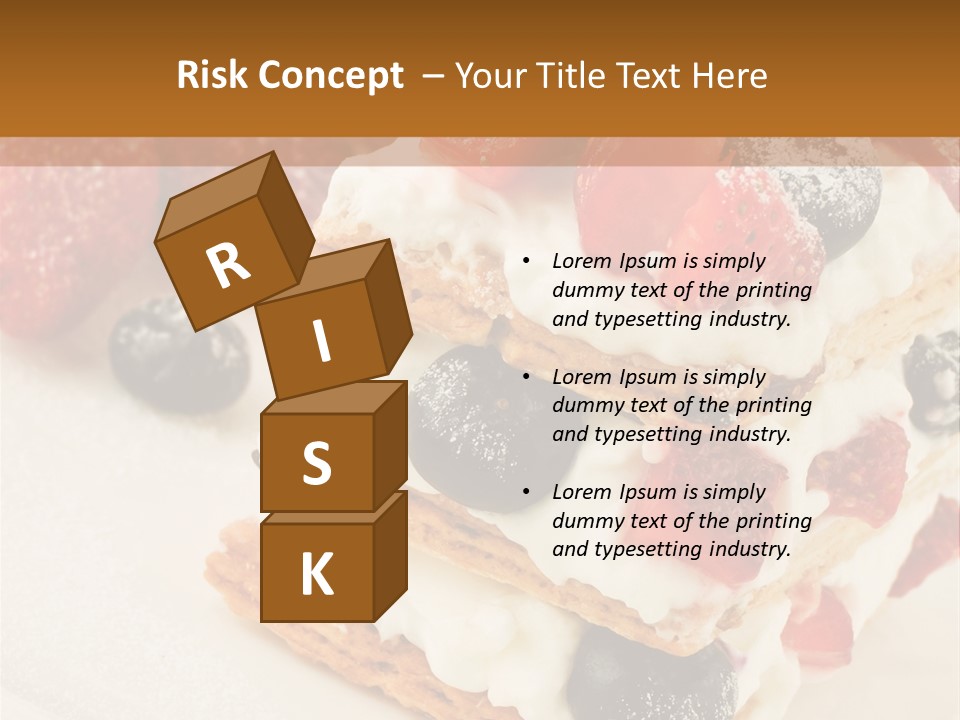 Blueberry Gourmet Whipped Cream PowerPoint Template