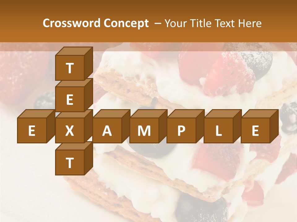 Blueberry Gourmet Whipped Cream PowerPoint Template