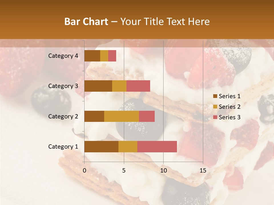 Blueberry Gourmet Whipped Cream PowerPoint Template
