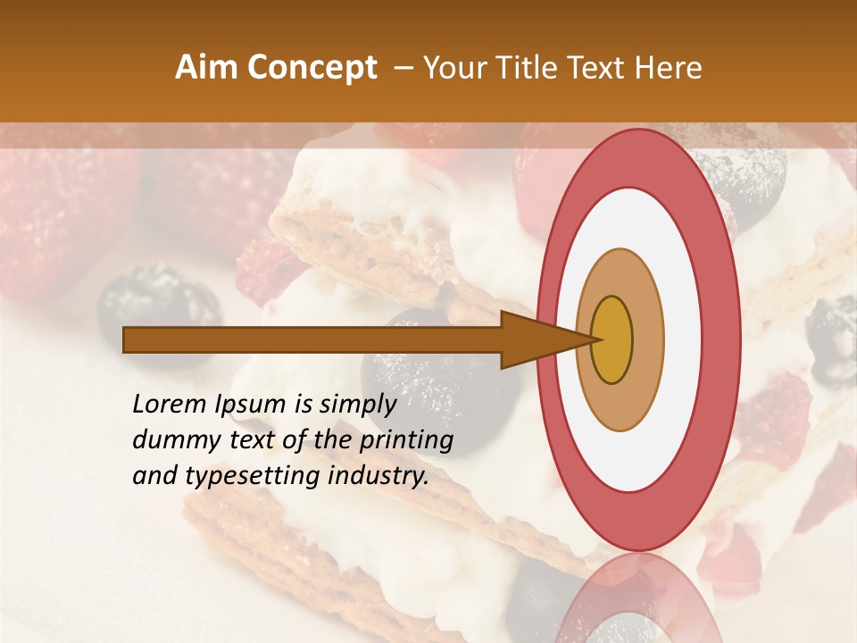 Blueberry Gourmet Whipped Cream PowerPoint Template