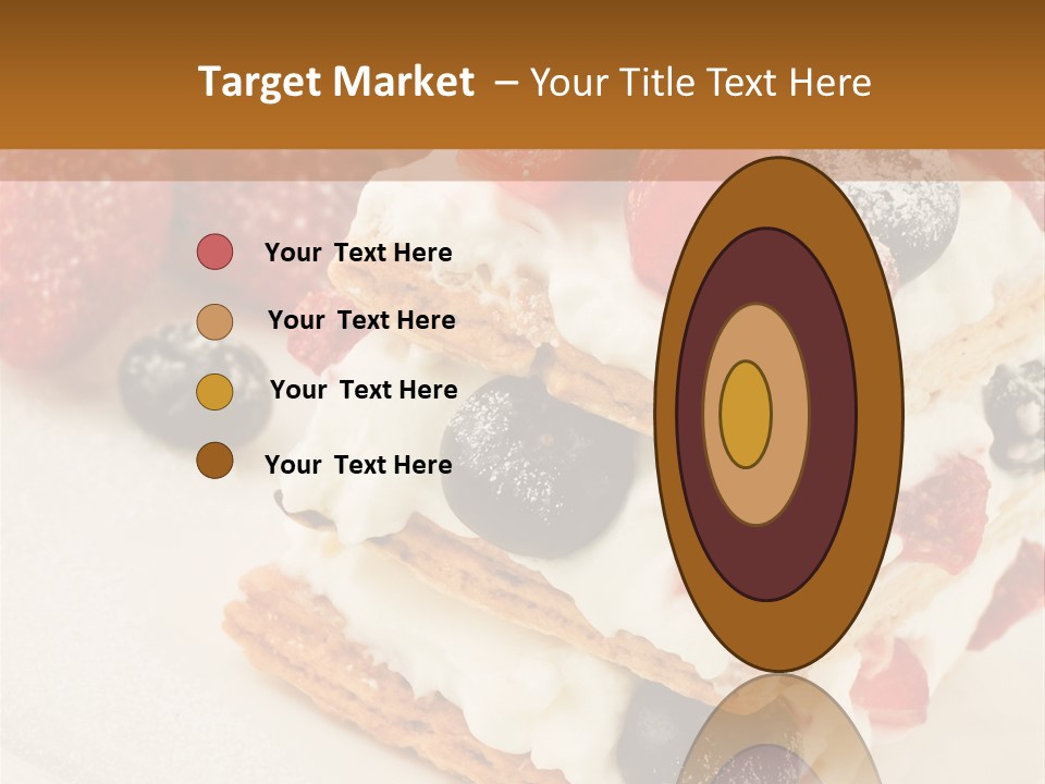 Blueberry Gourmet Whipped Cream PowerPoint Template