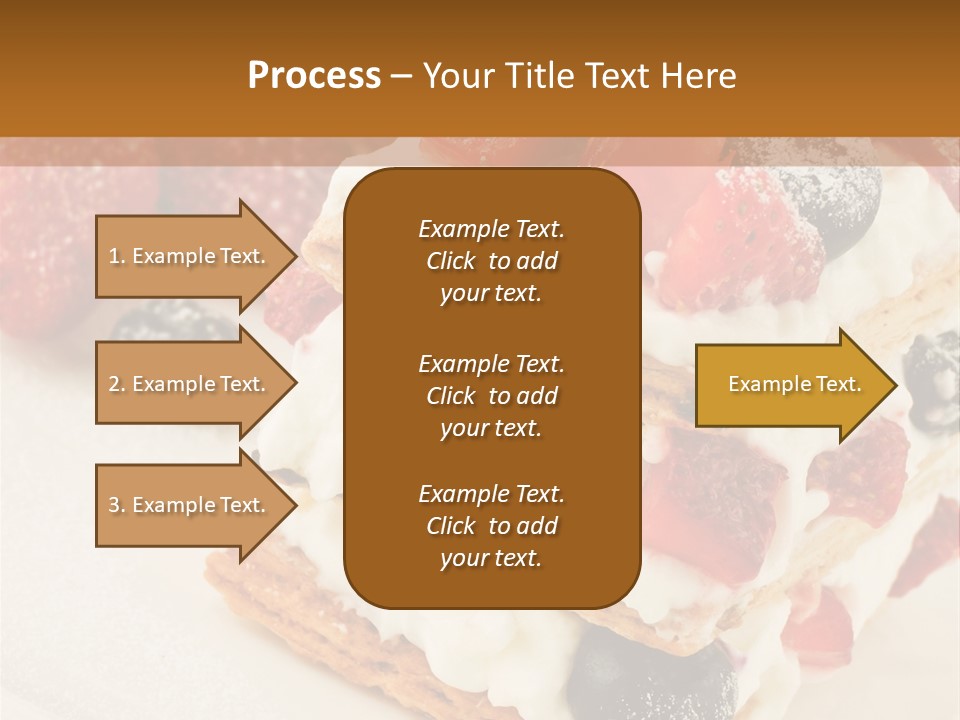 Blueberry Gourmet Whipped Cream PowerPoint Template