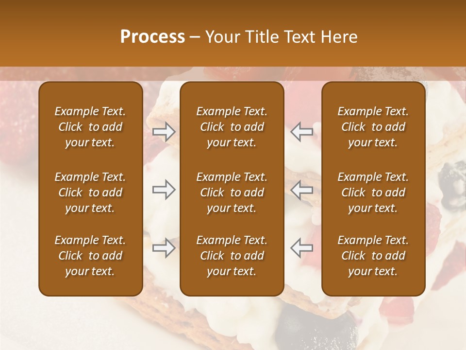 Blueberry Gourmet Whipped Cream PowerPoint Template