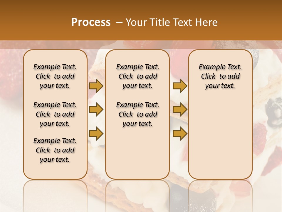 Blueberry Gourmet Whipped Cream PowerPoint Template