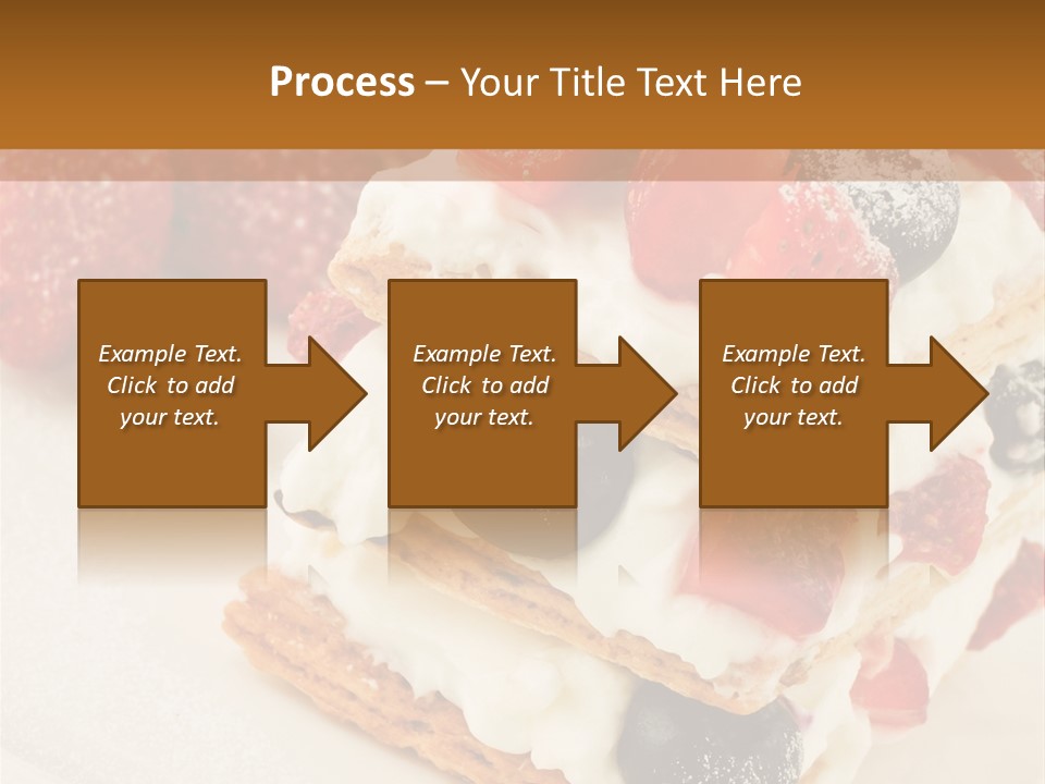 Blueberry Gourmet Whipped Cream PowerPoint Template