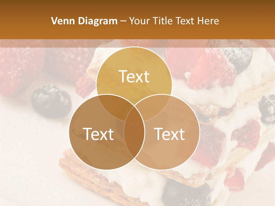 Blueberry Gourmet Whipped Cream PowerPoint Template