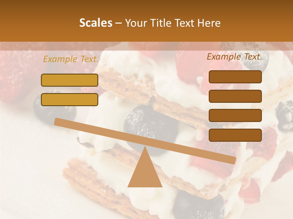 Blueberry Gourmet Whipped Cream PowerPoint Template