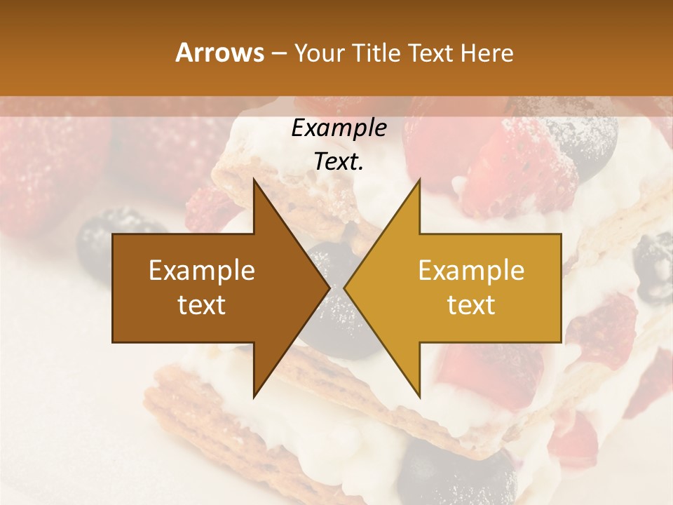 Blueberry Gourmet Whipped Cream PowerPoint Template