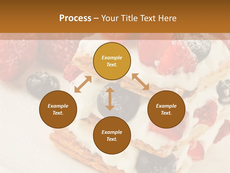Blueberry Gourmet Whipped Cream PowerPoint Template