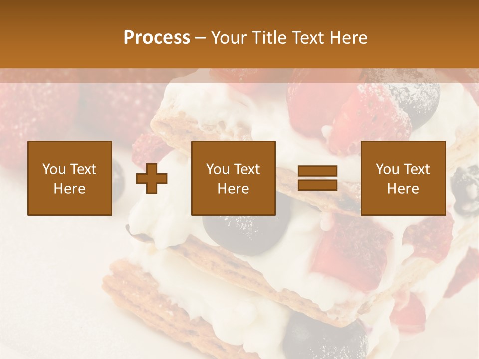 Blueberry Gourmet Whipped Cream PowerPoint Template