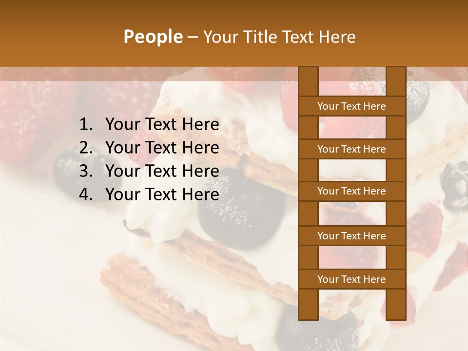 Blueberry Gourmet Whipped Cream PowerPoint Template