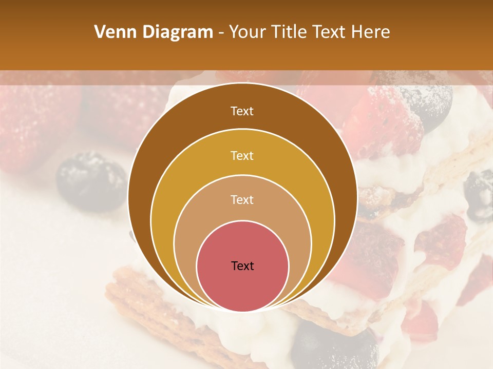 Blueberry Gourmet Whipped Cream PowerPoint Template