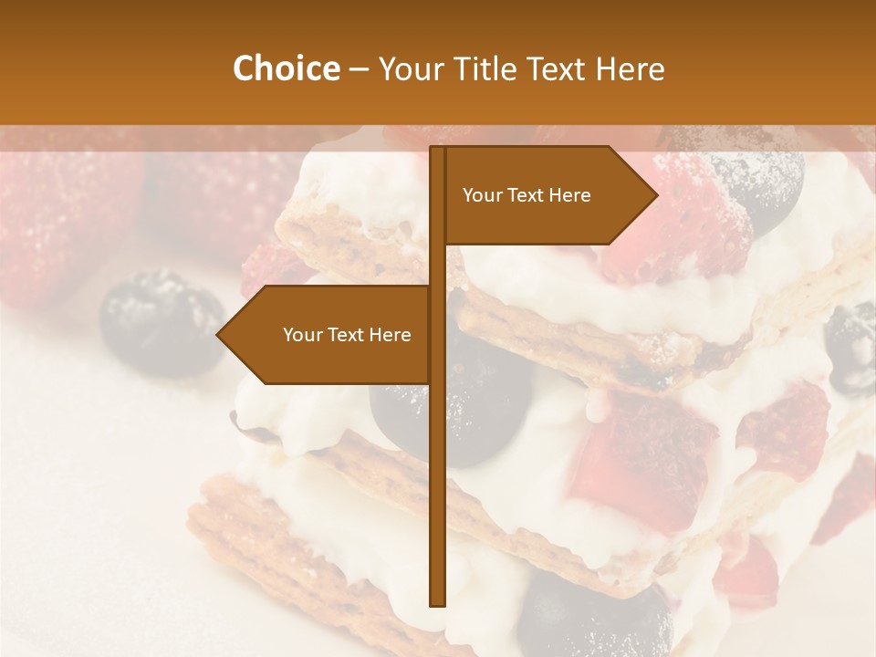 Blueberry Gourmet Whipped Cream PowerPoint Template