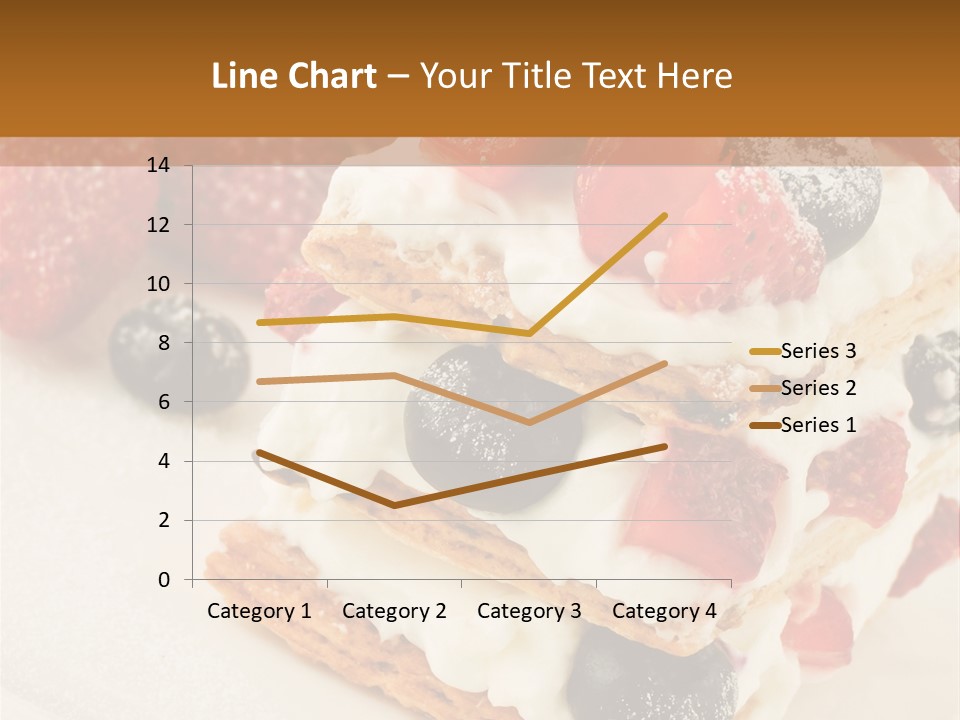 Blueberry Gourmet Whipped Cream PowerPoint Template