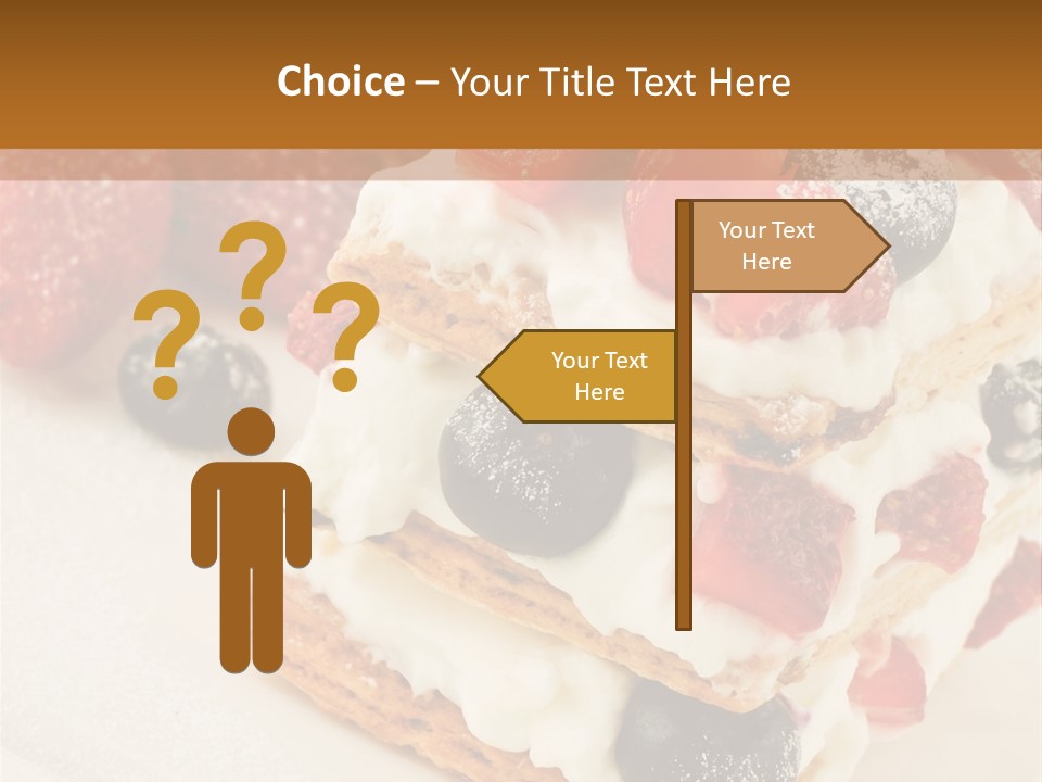 Blueberry Gourmet Whipped Cream PowerPoint Template