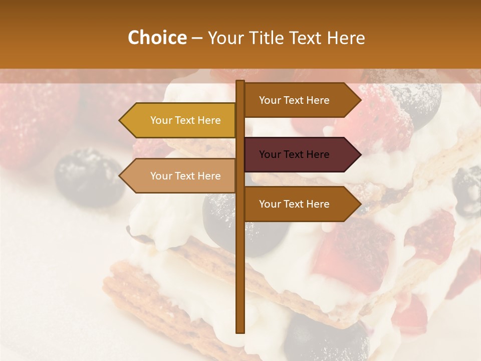 Blueberry Gourmet Whipped Cream PowerPoint Template