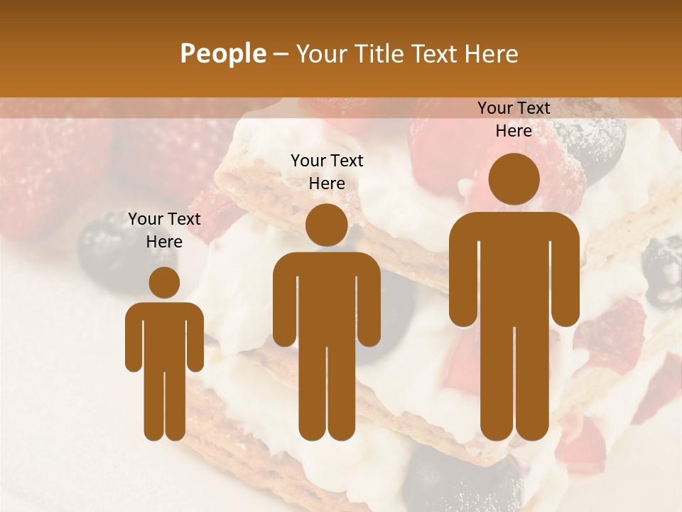 Blueberry Gourmet Whipped Cream PowerPoint Template