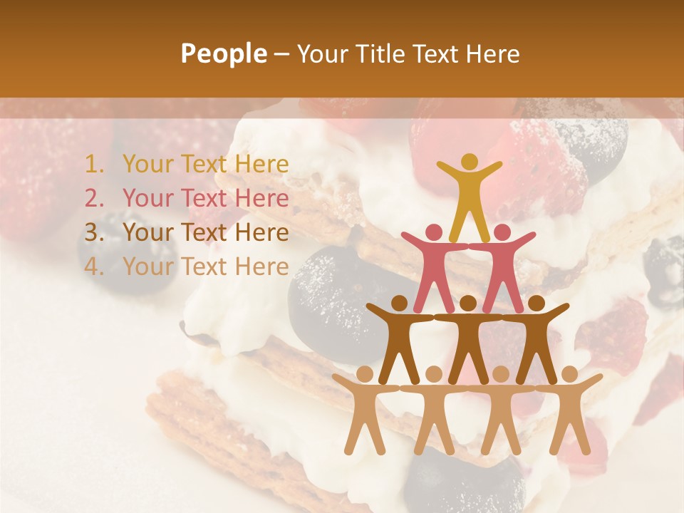 Blueberry Gourmet Whipped Cream PowerPoint Template