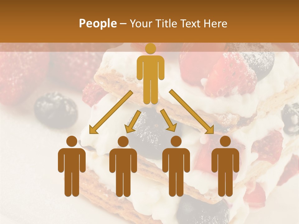 Blueberry Gourmet Whipped Cream PowerPoint Template