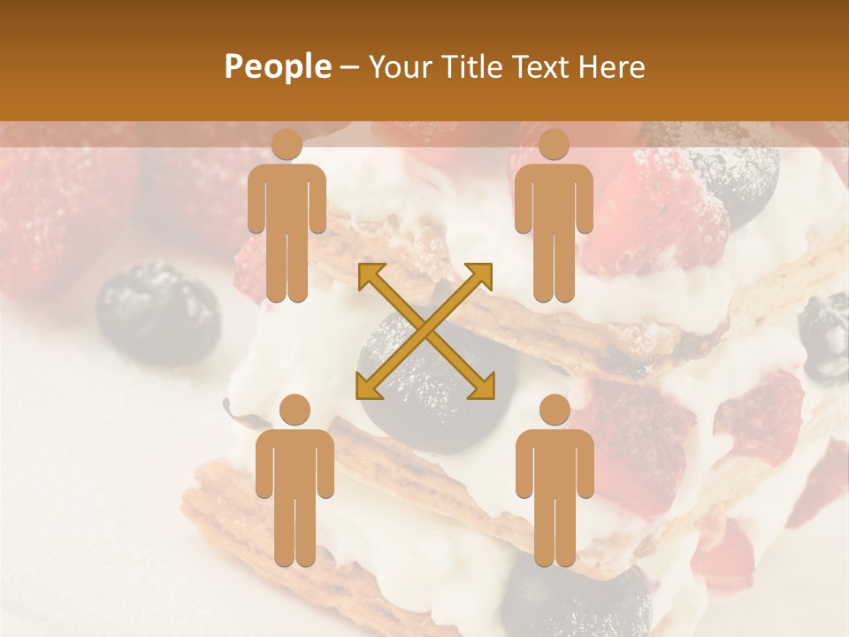 Blueberry Gourmet Whipped Cream PowerPoint Template