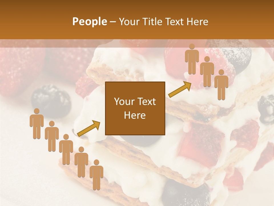 Blueberry Gourmet Whipped Cream PowerPoint Template