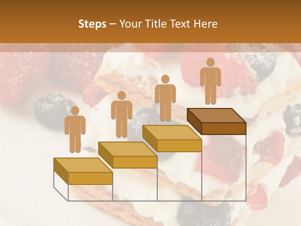 Blueberry Gourmet Whipped Cream PowerPoint Template