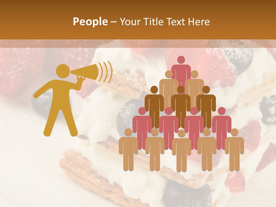 Blueberry Gourmet Whipped Cream PowerPoint Template