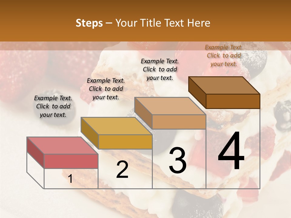 Blueberry Gourmet Whipped Cream PowerPoint Template