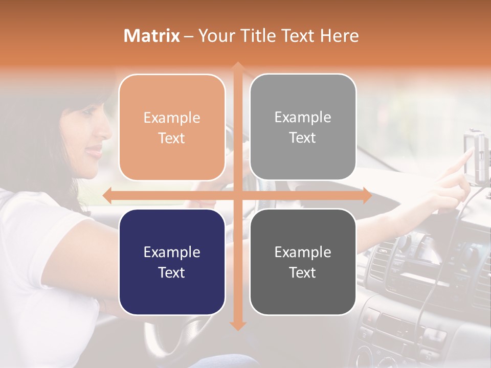 Wheel Use Woman PowerPoint Template