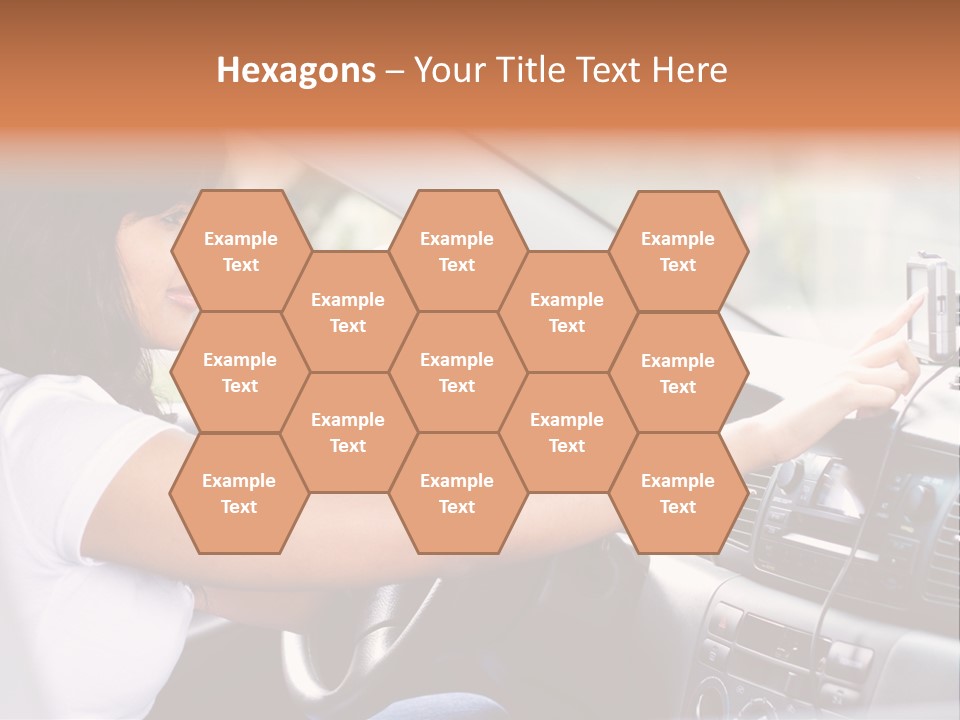 Wheel Use Woman PowerPoint Template