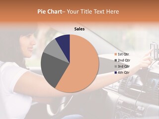 Wheel Use Woman PowerPoint Template