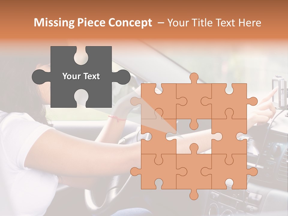 Wheel Use Woman PowerPoint Template