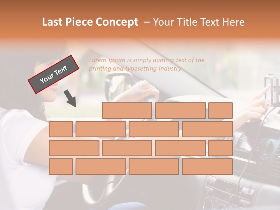 Wheel Use Woman PowerPoint Template