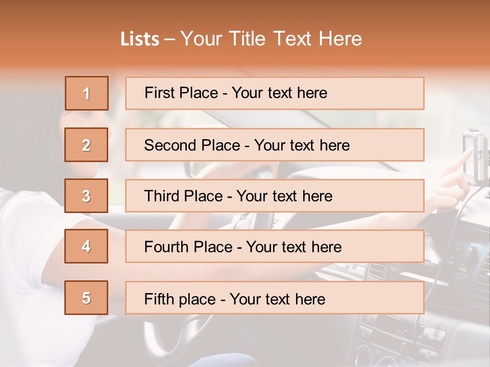 Wheel Use Woman PowerPoint Template