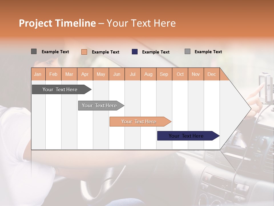 Wheel Use Woman PowerPoint Template