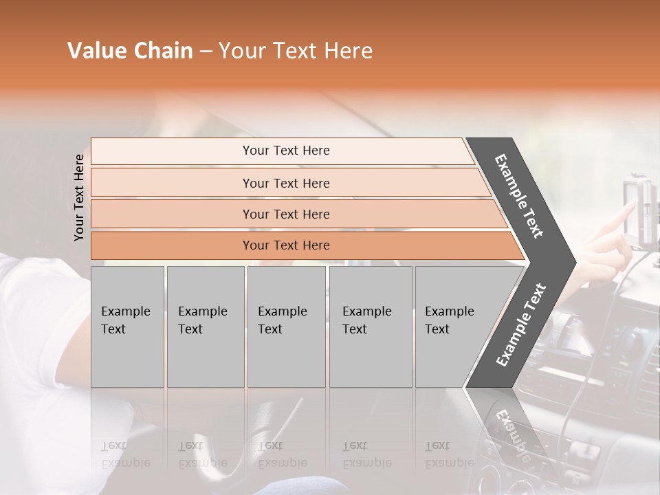Wheel Use Woman PowerPoint Template