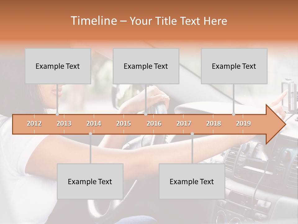 Wheel Use Woman PowerPoint Template