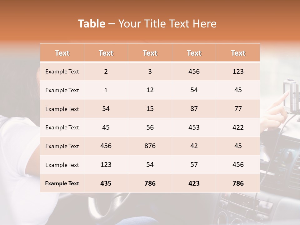 Wheel Use Woman PowerPoint Template