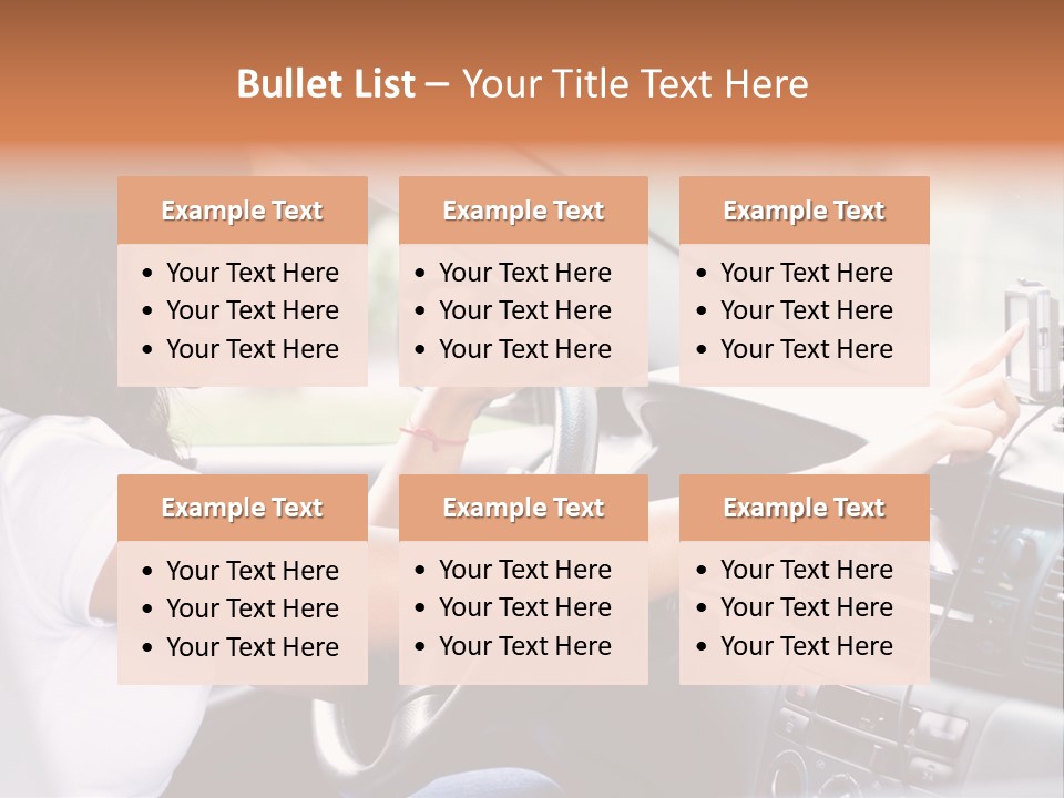Wheel Use Woman PowerPoint Template