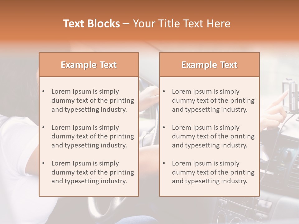 Wheel Use Woman PowerPoint Template