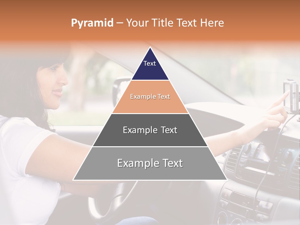 Wheel Use Woman PowerPoint Template