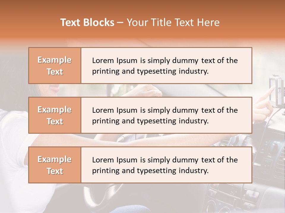 Wheel Use Woman PowerPoint Template