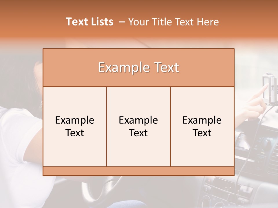 Wheel Use Woman PowerPoint Template